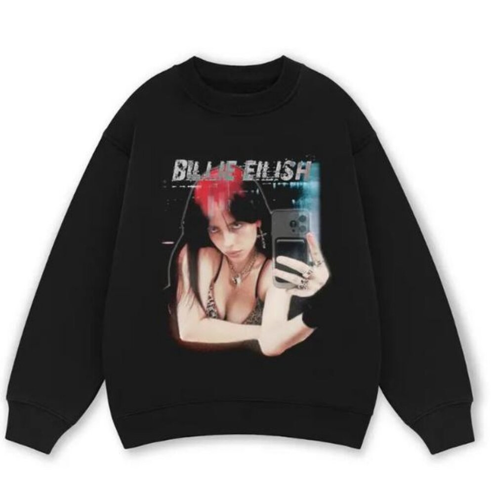 Billie Eilish Graphic Retro Music Sweatshirt